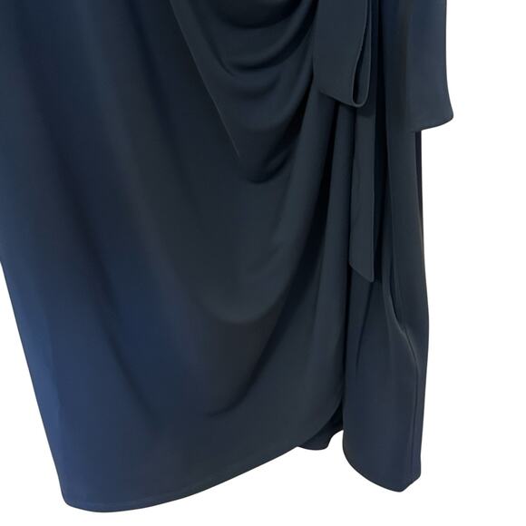 Amazon Essentials Women's Long-Sleeve Navy Blue Wrap Ruched Bodice Dress Size 2X - Picture 5 of 14